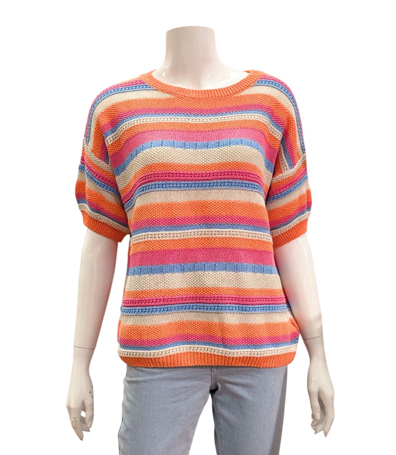 26018 Kurzarmpullover Color Blocking pink BODY TOUCH 26018 Kurzarmpullover Color Blocking pink BODY TOUCH