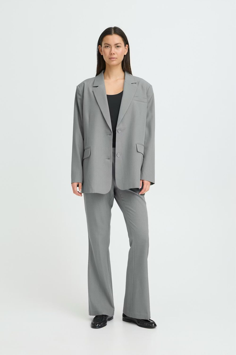 IHFAVA Oversize Blazer grey melange ICHI IHFAVA Oversize Blazer grey melange ICHI