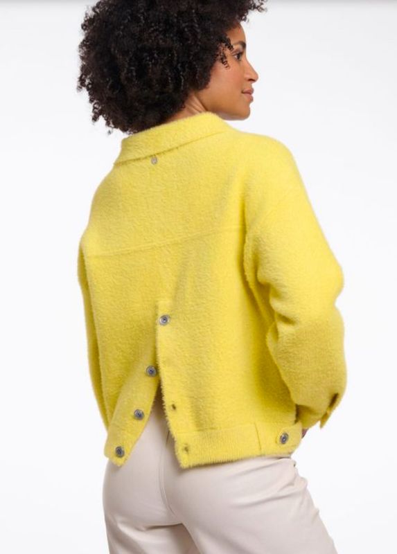 BUBBLY breezy lime flauschige Kurzjacke NEU