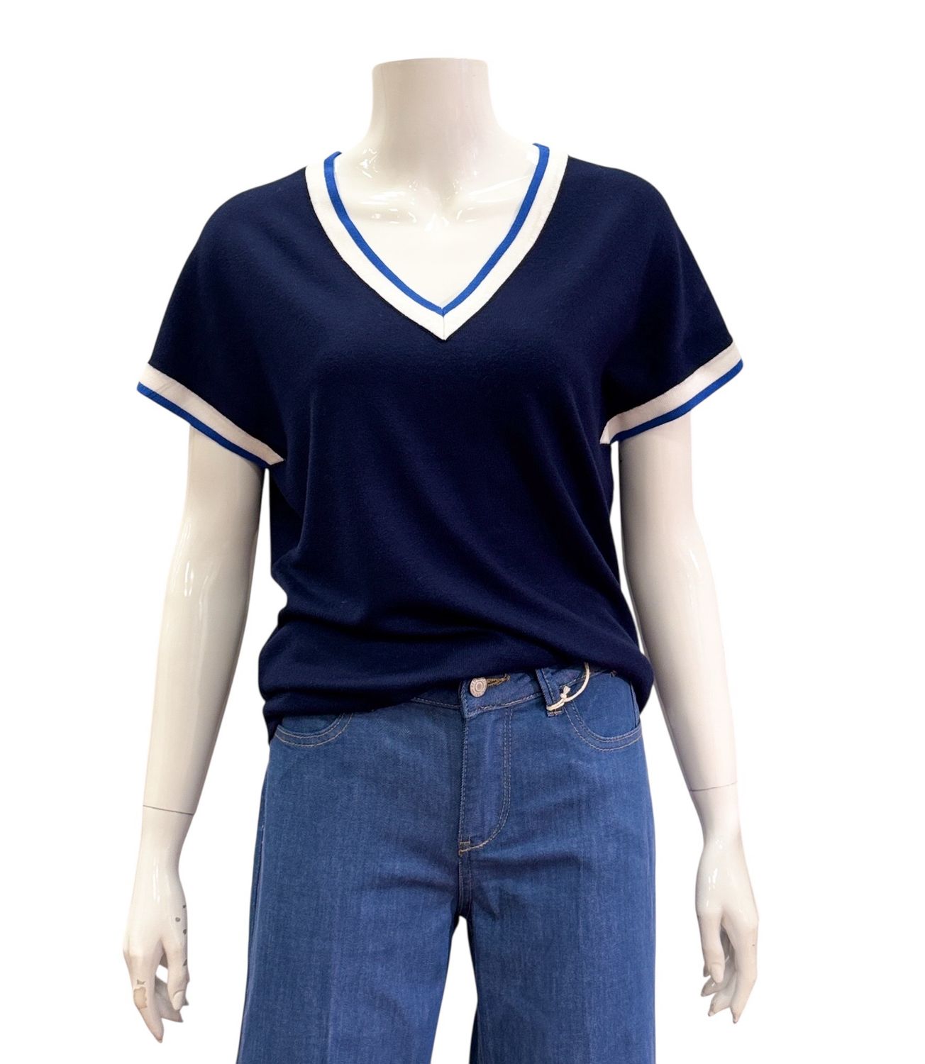 SRB4977 Jerry dark blue Feinstrickpullover RED BUTTON SRB4977 Jerry dark blue Feinstrickpullover RED BUTTON