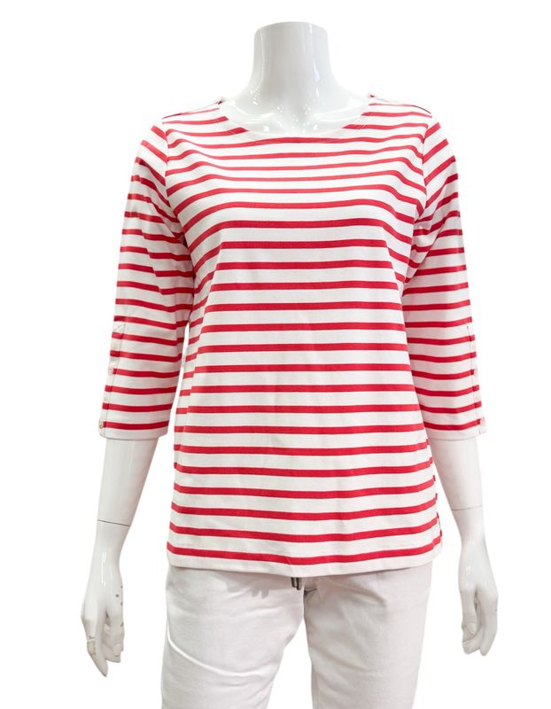 SLT352-8971 Stripeshirt milk red BLOOMINGS AMSTERDAM