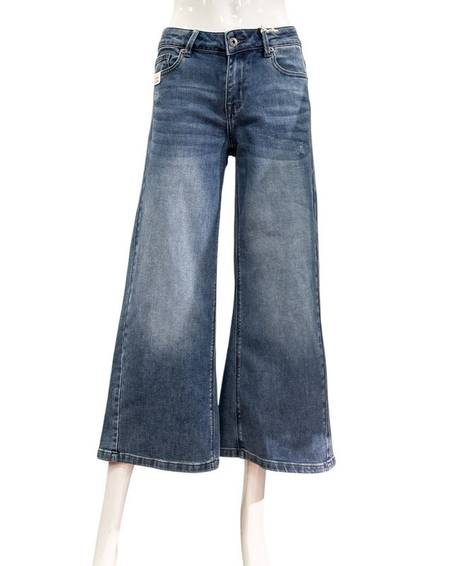 57LIORA 11620 wide Leg Culotte blue denim BLUE MONKEY