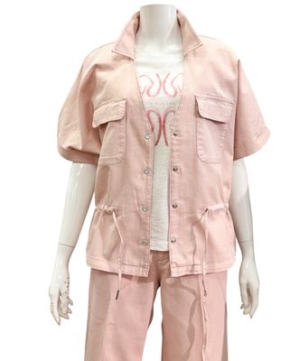 SRB4909 Drew Drawstring BW/Linen blossom Blusenjacke RED BUTTON-NEW SRB4909 Drew Drawstring BW/Linen blossom Blusenjacke RED BUTTON-NEW