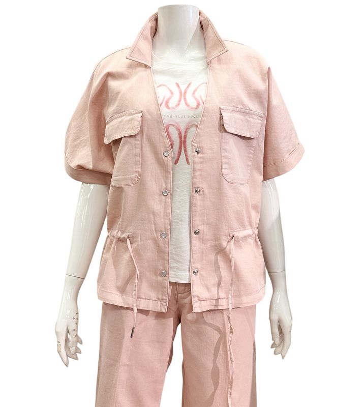 SRB4909 Drew Drawstring BW/Linen blossom Blusenjacke RED BUTTON-NEW SRB4909 Drew Drawstring BW/Linen blossom Blusenjacke RED BUTTON-NEW