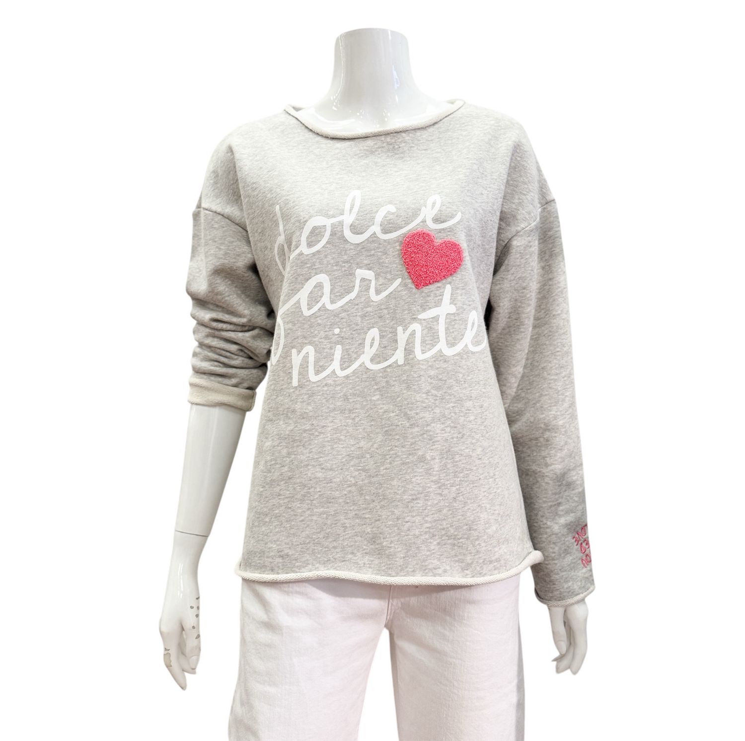 51471 grey mel. Sweater mit Frontdruck und Herzpatch THE SHIRT PROJECT NEU 51471 grey mel. Sweater mit Frontdruck und Herzpatch THE SHIRT PROJECT NEU