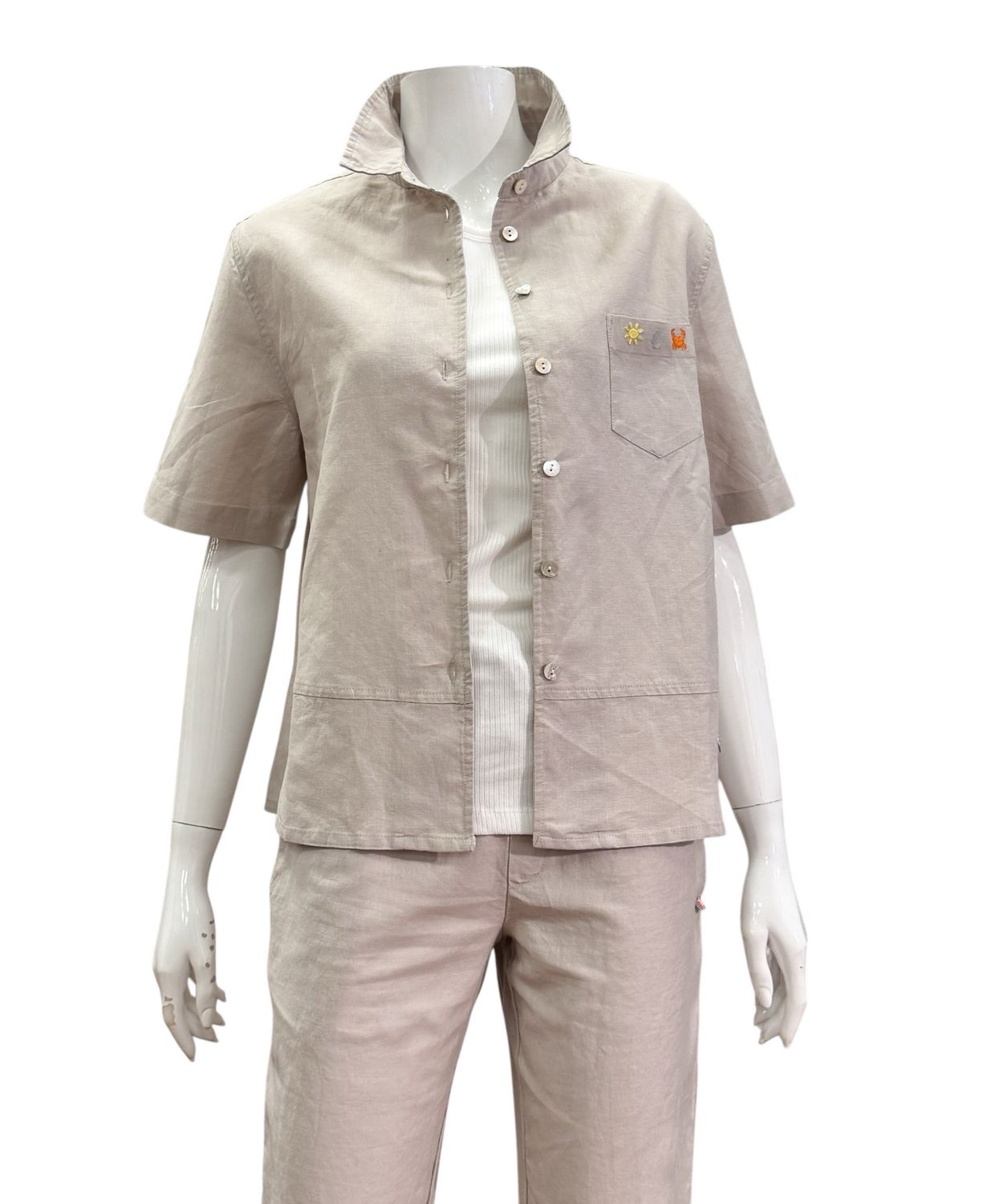 262109 Leinen BW Bluse taupe FRIEDA&FREDDIES NEU 262109 Leinen BW Bluse taupe FRIEDA&FREDDIES NEU