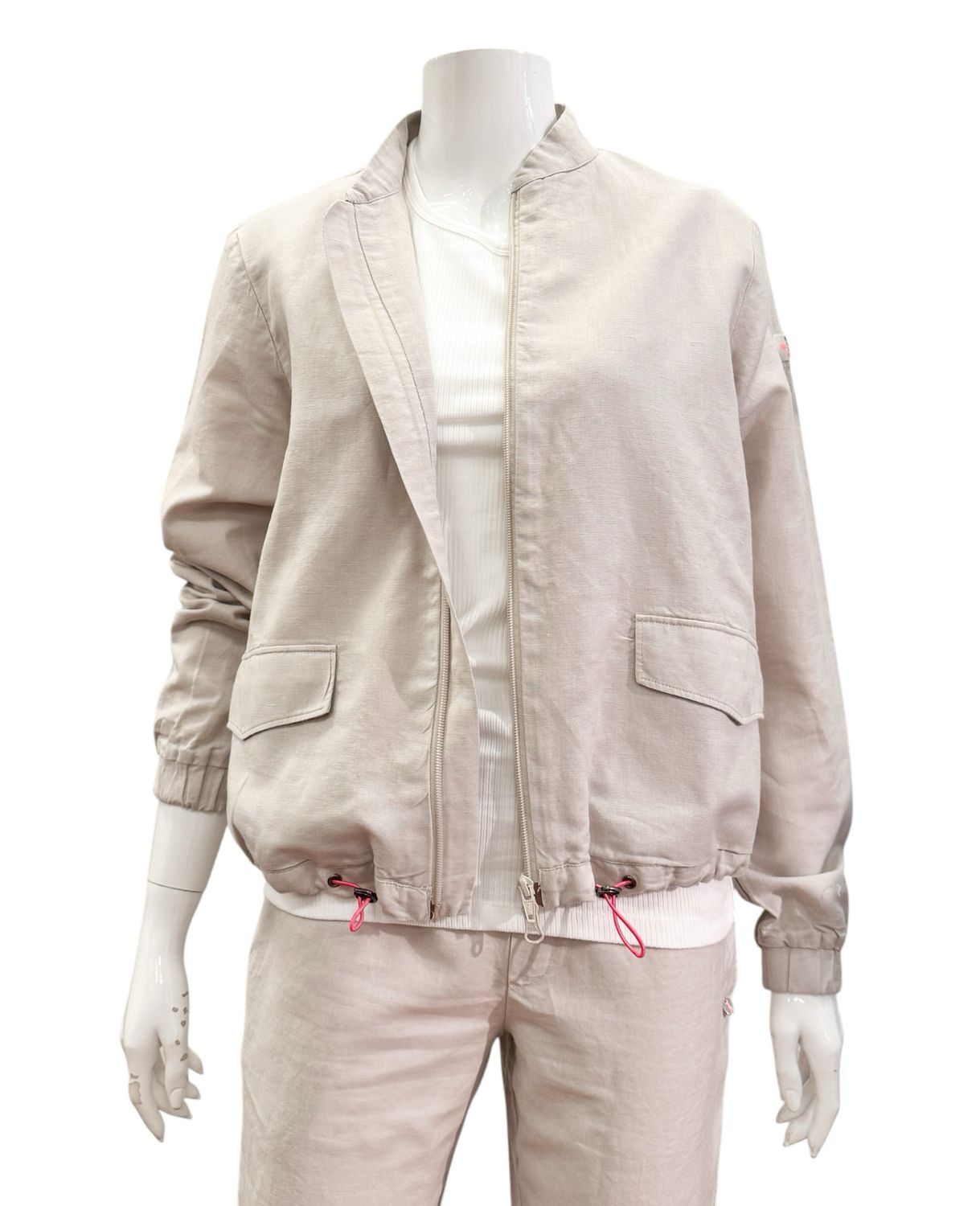 262757 Leinen Baumwoll Blouson taupe FRIEDA&FREDDIES NEU 262757 Leinen Baumwoll Blouson taupe FRIEDA&FREDDIES NEU
