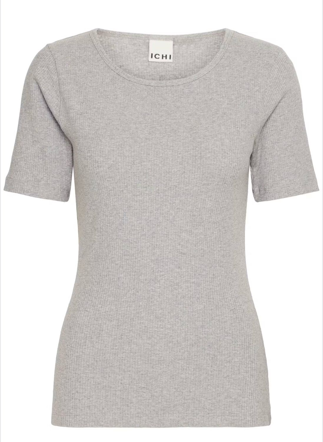 IHPALMER RIB T-shirt grey melange ICHI NEU