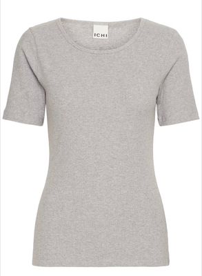 IHPALMER RIB T-shirt grey melange ICHI NEU