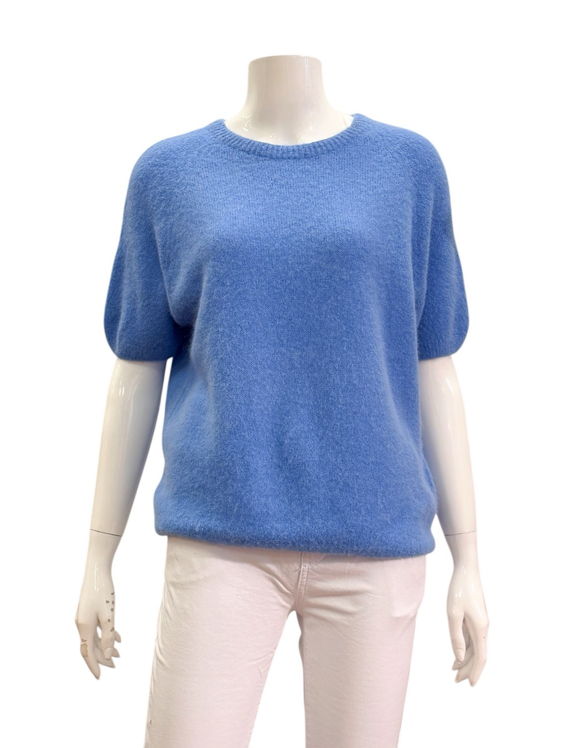 707 Kurzarmpullover azur BODY TOUCH NEU