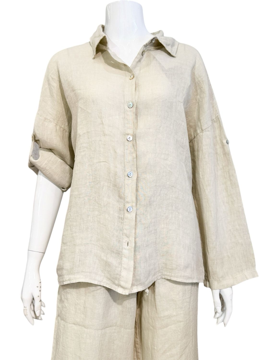 FIONA Leinenbluse beige RINO & PELLE NEU