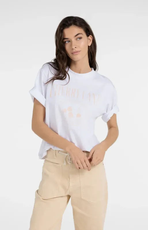 01-719089 Oversizeshirt mit peachfarbenem Frontprint YAYA NEU