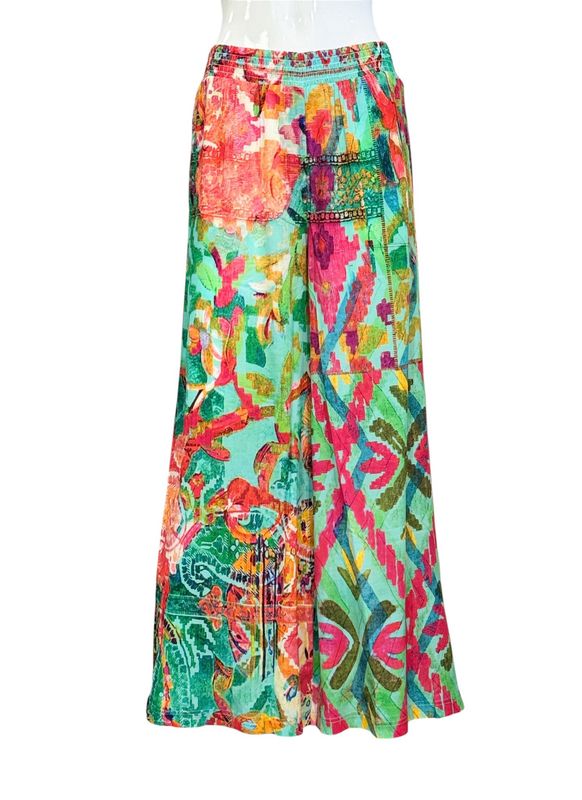 76073  Palazzohose mit Dehnbund CRAFTY bunt ORIENTIQUE NEU - fällt gut aus