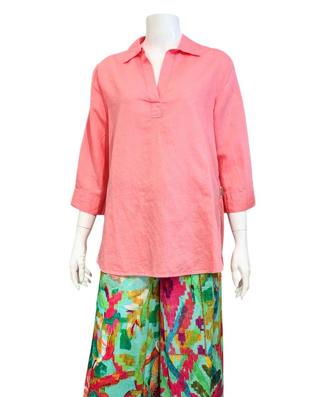 SE2404-5685Leinen Baumwoll Tunika soft pink SENSES THE LABEL NEU