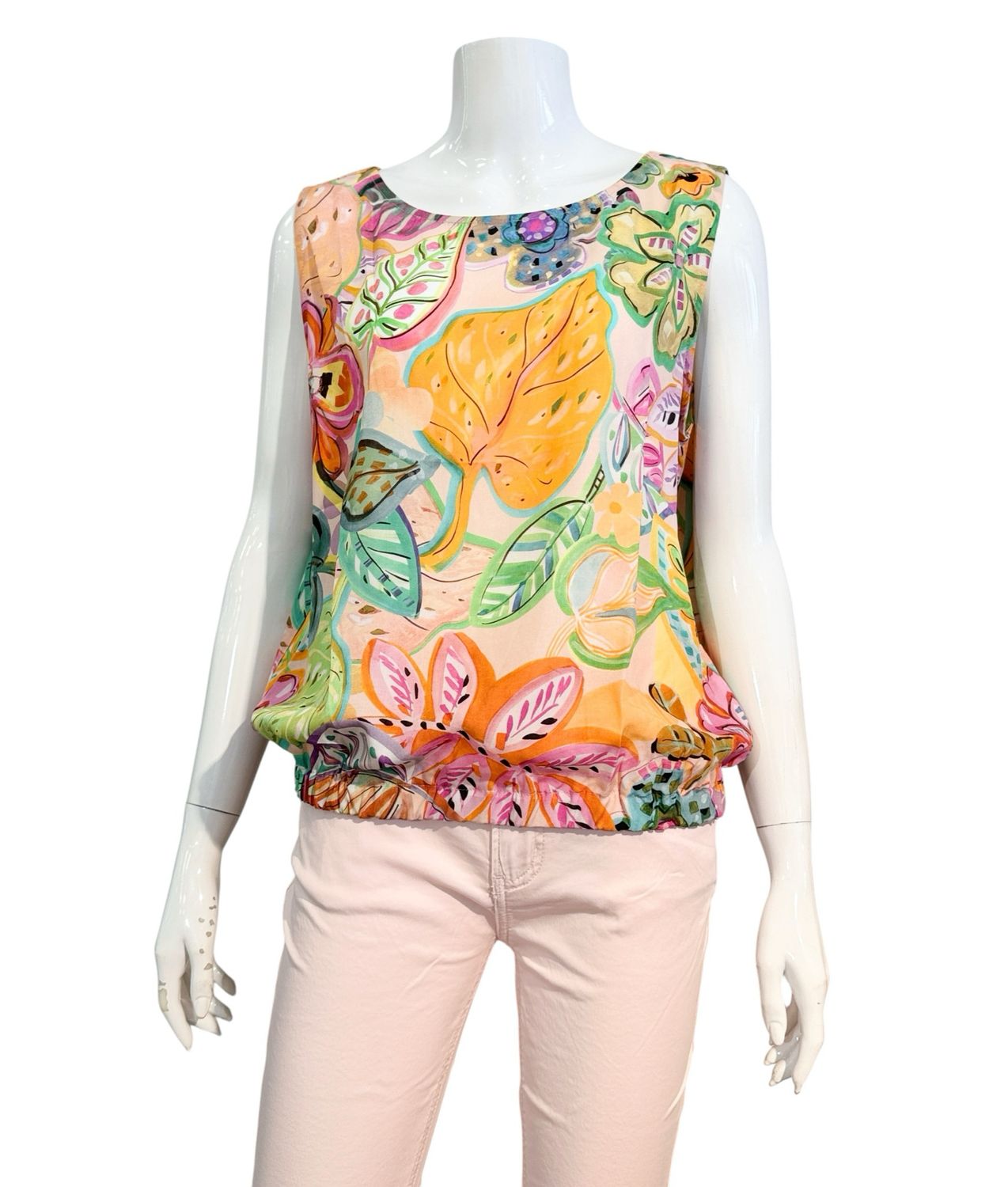 8952-158830 Bluse ohne Arm multy flower EMILY VAN DEN BERG NEU