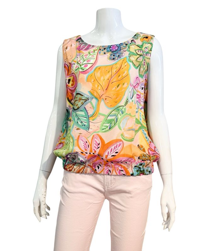 8952-158830 Bluse ohne Arm multy flower EMILY VAN DEN BERG NEU