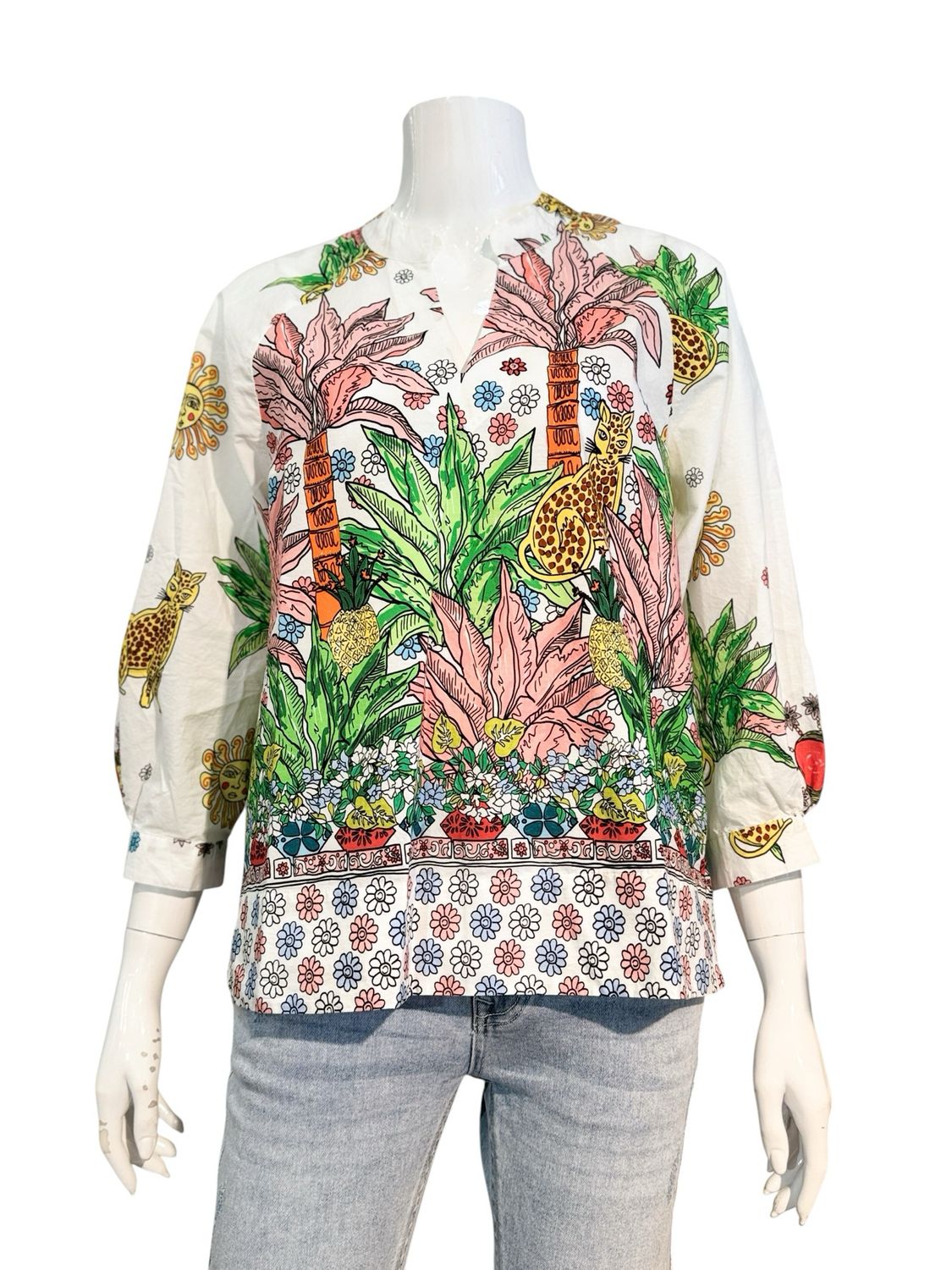 8948-158740 Bluse mit wundervollem Druck EMILY VAN DEN BERGH NEU