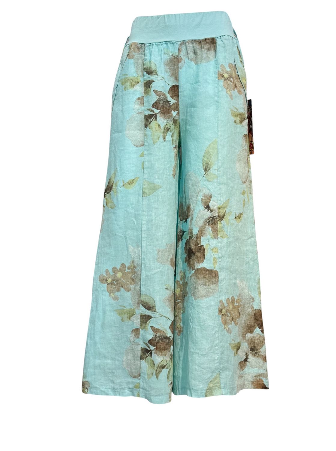 40701 Leinenmarlene türkis gemustert LEINENLIEBE NEU