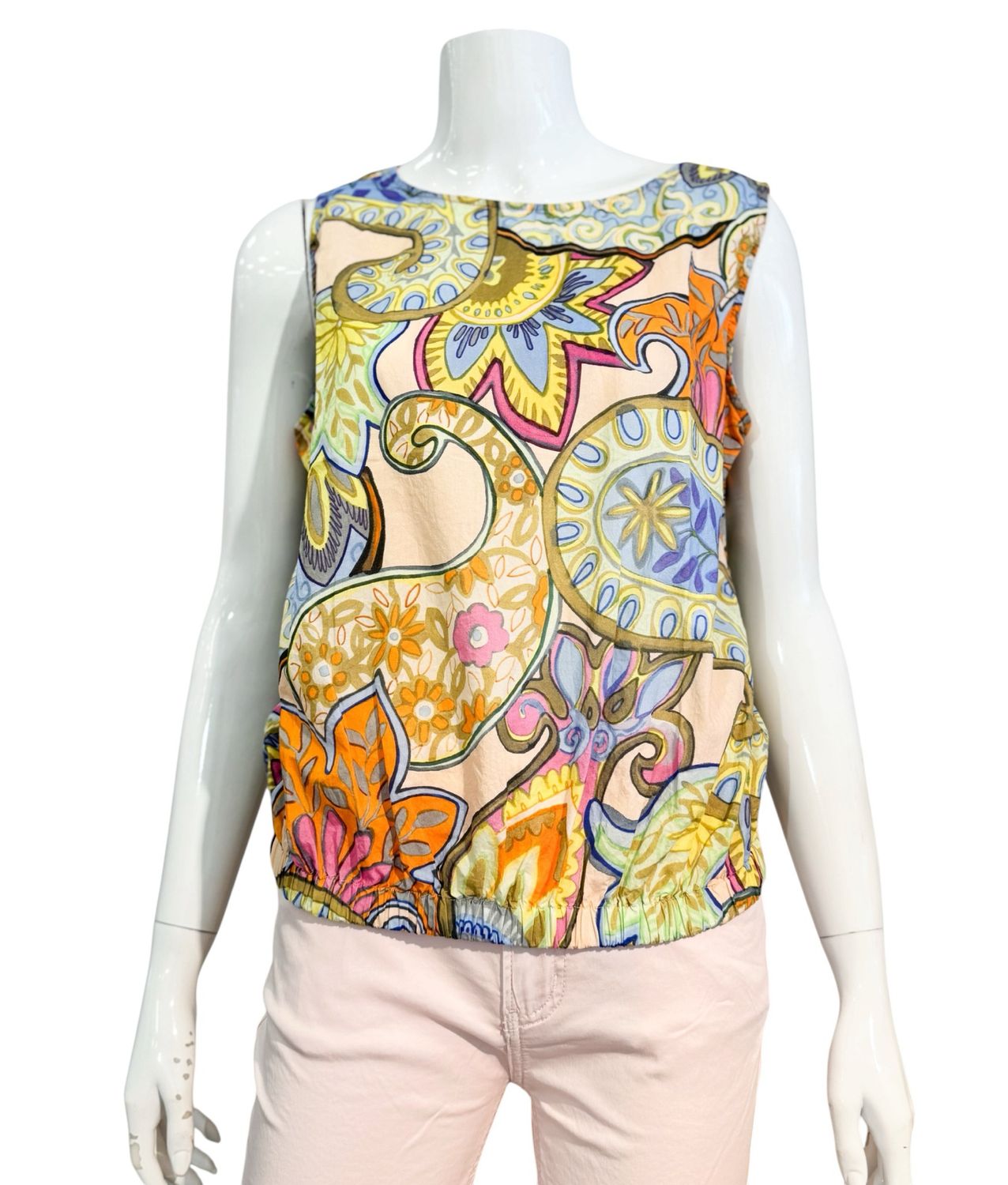 8953-158830 Bluse ohne Arm multy paisley EMILY VAN DEN BERG NEU