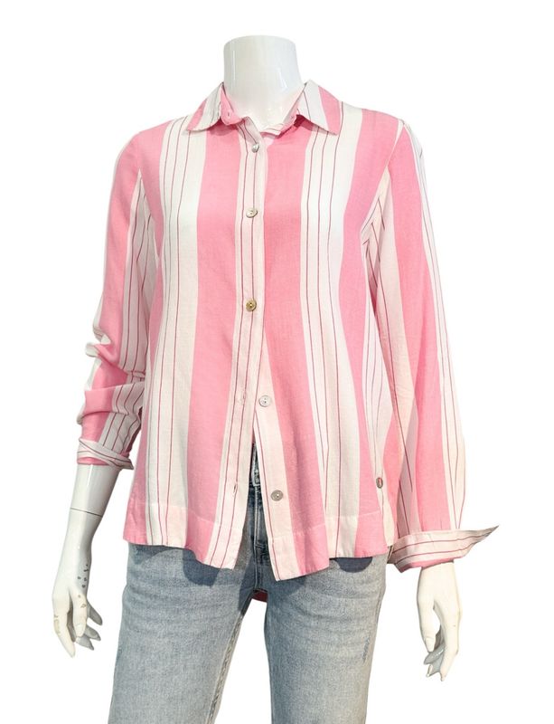 261103 Viscose/ Leinen Stripe Bluse pink FRIEDA & FREDDIES