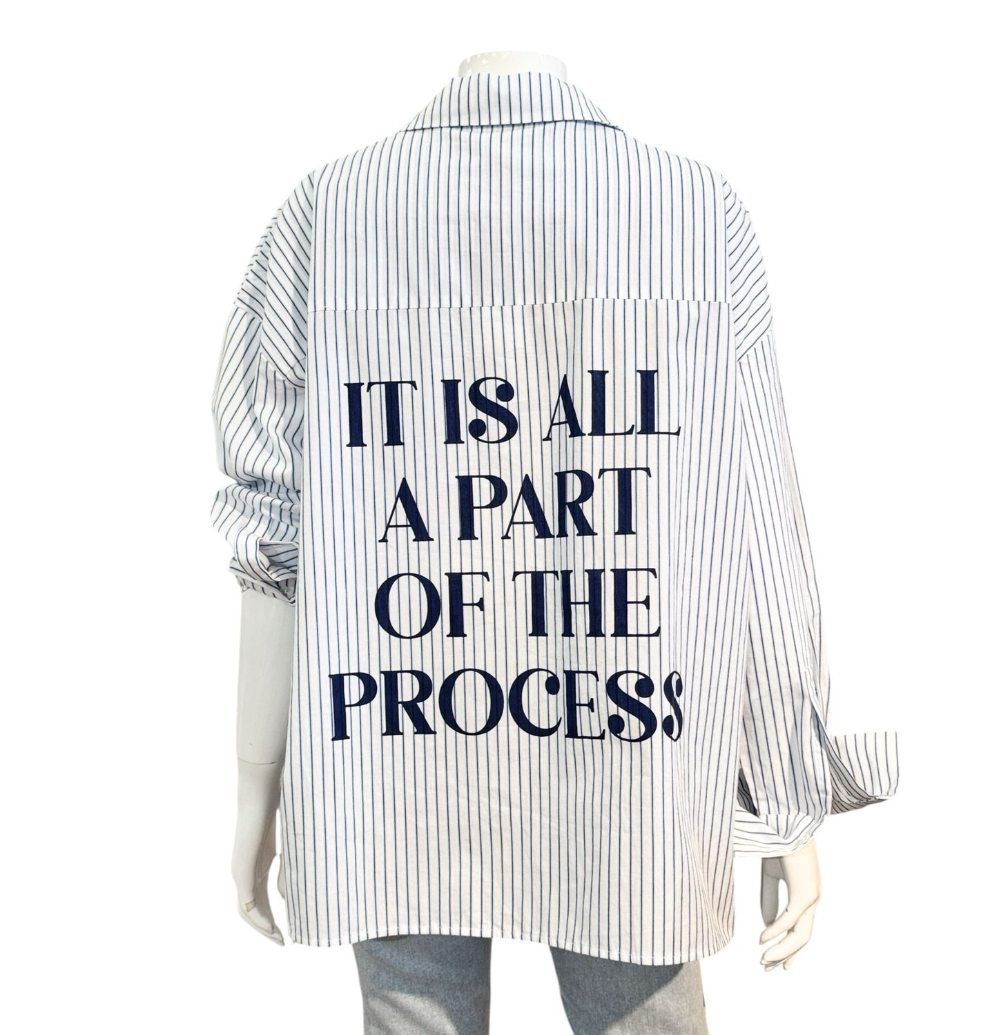 Stripe Bluse mit Rückendruck THE SHIRT PROJECT