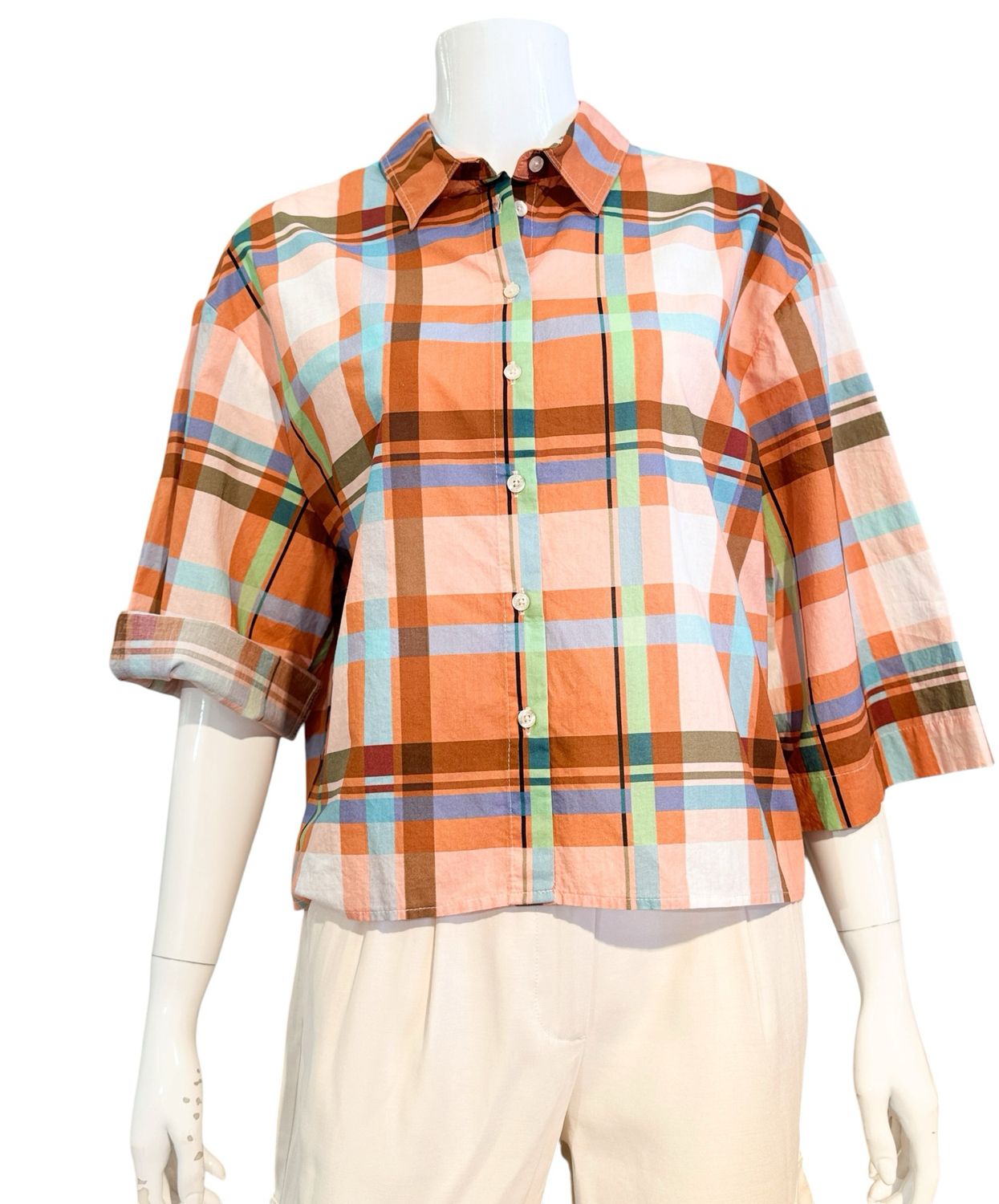 8954-158730 Bluse multi check EMILY VAN DEN BERGH NEU