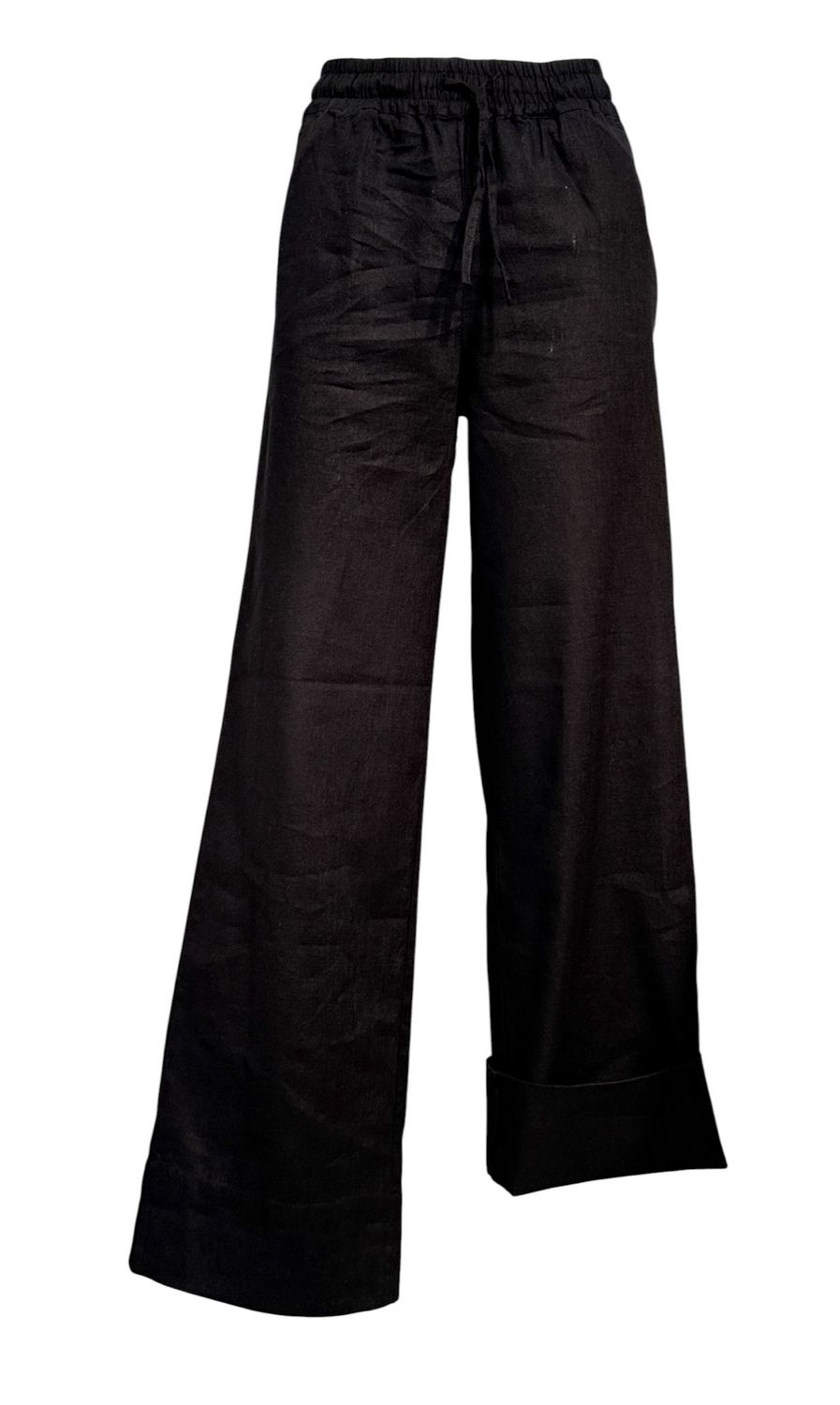 SE2504-1249 Wide Leg Leinenpant black SENSES THE LABEL NEU