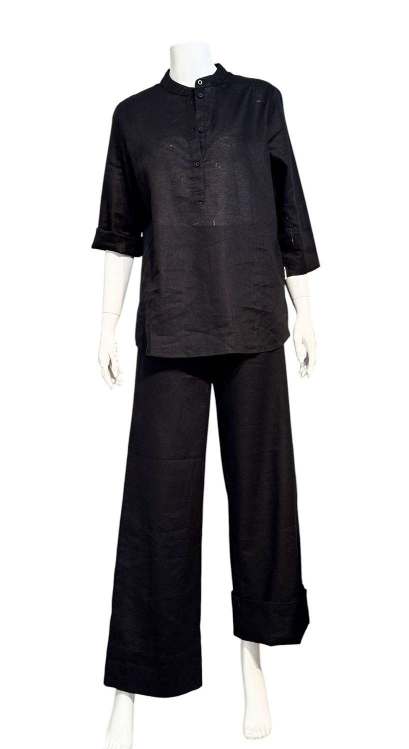 SE2504-5245 Schlupfbluse Leinen Baumwolle black SENSES THE LABEL NEU