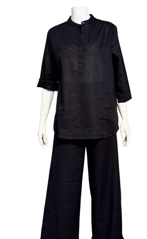 SE2504-5245 Schlupfbluse Leinen Baumwolle black SENSES THE LABEL NEU SE2504-5245 Schlupfbluse Leinen Baumwolle black SENSES THE LABEL NEU