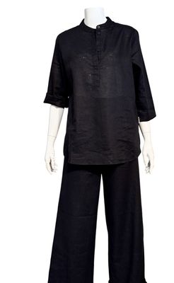 SE2504-5245 Schlupfbluse Leinen Baumwolle black SENSES THE LABEL NEU SE2504-5245 Schlupfbluse Leinen Baumwolle black SENSES THE LABEL NEU