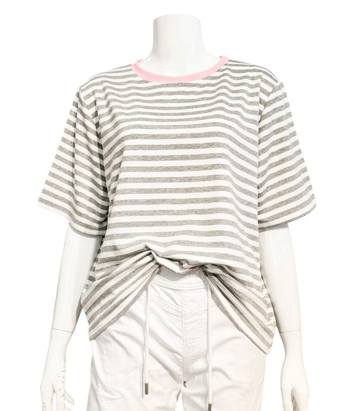 268402 Stripe Shirt rose grey MARTA DU CHATEAU
