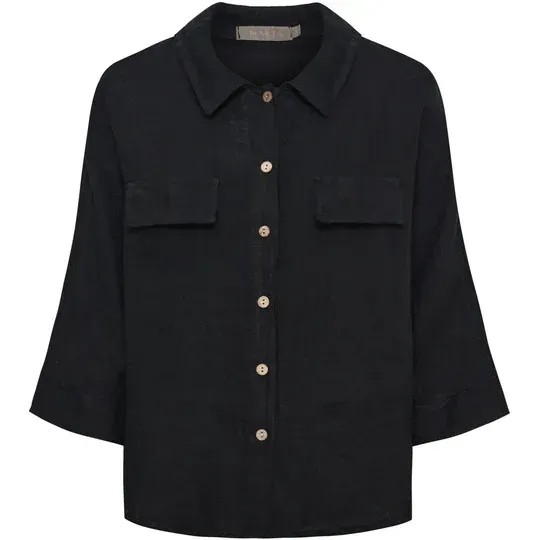 268435 Leinenjacke / Bluse black MARTA DU CHATEAU