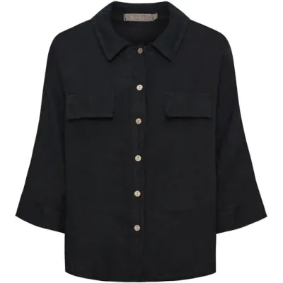 268435 Leinenjacke / Bluse black MARTA DU CHATEAU