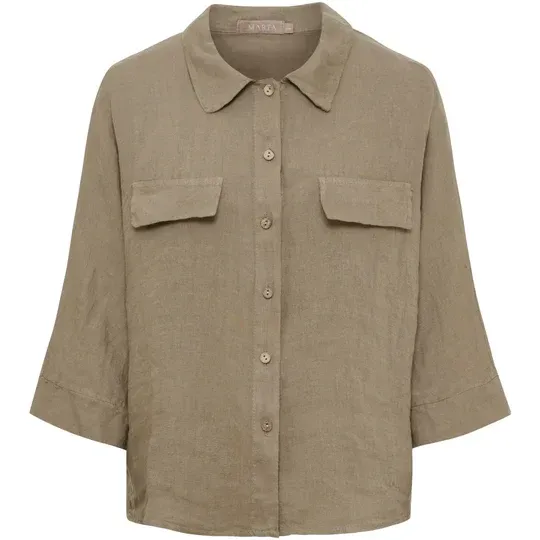 268435 Leinenjacke / Bluse taupe MARTA DU CHATEAU