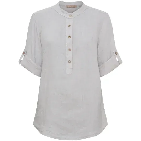 268434 Leinen Schlupfbluse stein MARTA DU CHATEAU 268434 Leinen Schlupfbluse stein MARTA DU CHATEAU