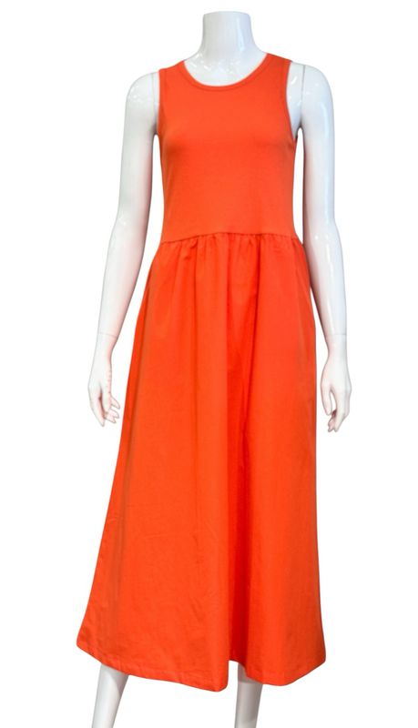 51531 Kleid mit Ripptop und ausgestelltem Rock orange THE SHIRT PROJECT