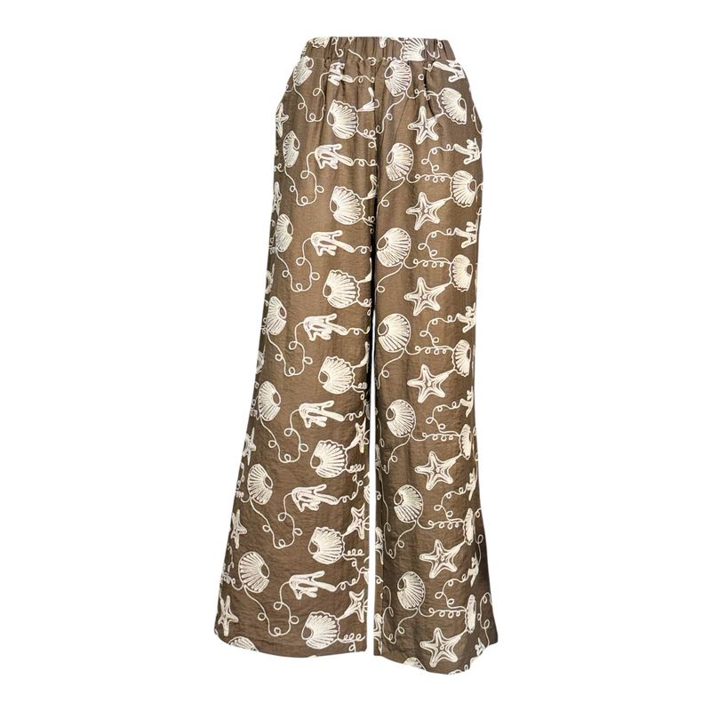 1094 VWILOY Palazzohose kaffee ecru V.MILANO 1094 VWILOY Palazzohose kaffee ecru V.MILANO