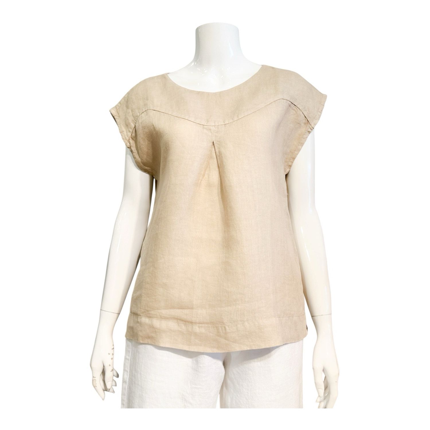 BLS 4285 Leinen Blusenshirt beach sand HARIS COTTON