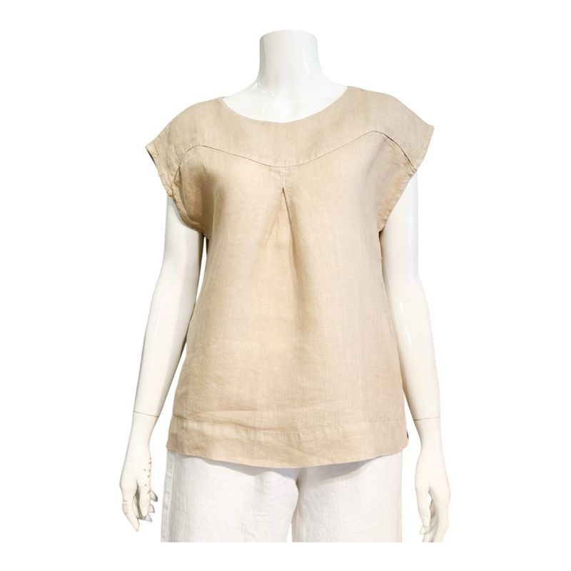 BLS 4285 Leinen Blusenshirt beach sand HARIS COTTON