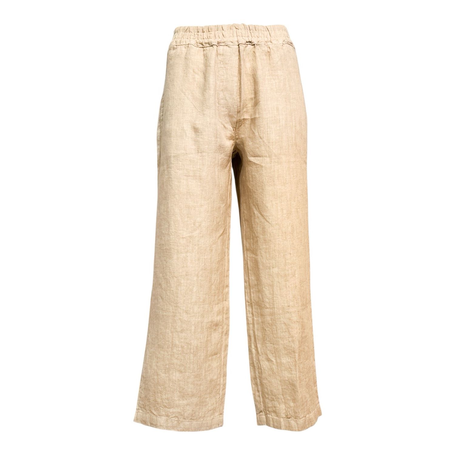 PUT 1718 verkürzte Leinenhose beach sand HARIS COTTON