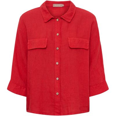 268435 Leinenjacke / Bluse red MARTA DU CHATEAU 268435 Leinenjacke / Bluse red MARTA DU CHATEAU