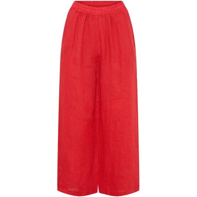 266135 Wide Leg Leinenhose red MARTA DU CHATEAU