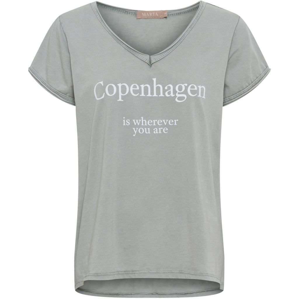 22031 Shirt 22031 Shirt " Copenhagen " mit V Ausschnitt military MARTA DU CHATEAU