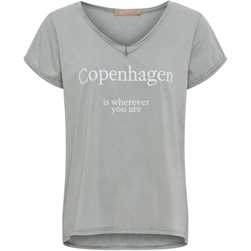 22031 Shirt 22031 Shirt " Copenhagen " mit V Ausschnitt military MARTA DU CHATEAU