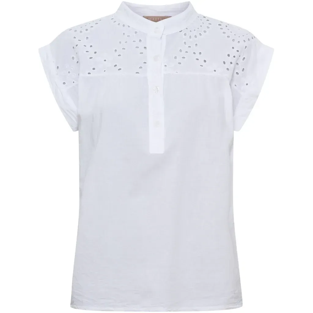 8380 Rebecca Bluse mit dekrativer Passe weiß MARTA DU CHATEAU 8380 Rebecca Bluse mit dekrativer Passe weiß MARTA DU CHATEAU