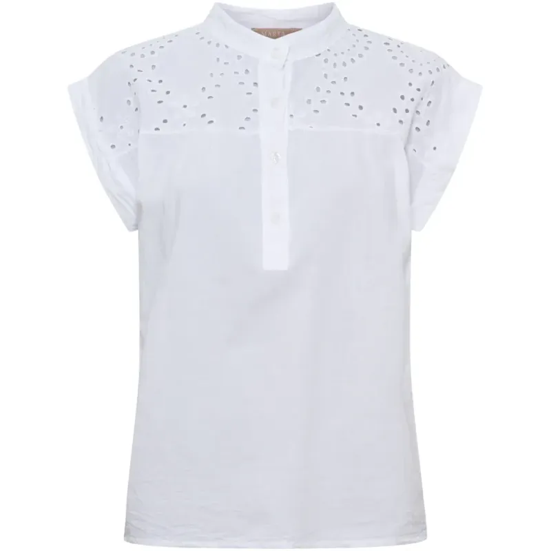 8380 Rebecca Bluse mit dekrativer Passe weiß MARTA DU CHATEAU 8380 Rebecca Bluse mit dekrativer Passe weiß MARTA DU CHATEAU
