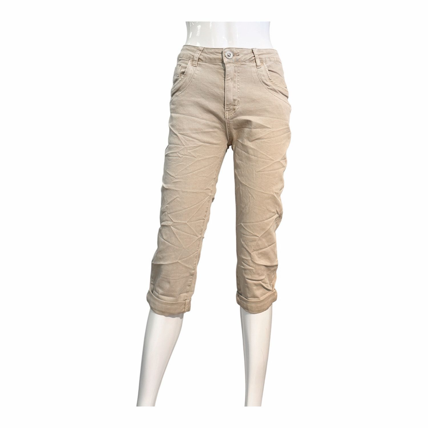 MDC166 BELICIA verküzte Jeans denim beige MARTA DU CHATEAU MDC166 BELICIA verküzte Jeans denim beige MARTA DU CHATEAU