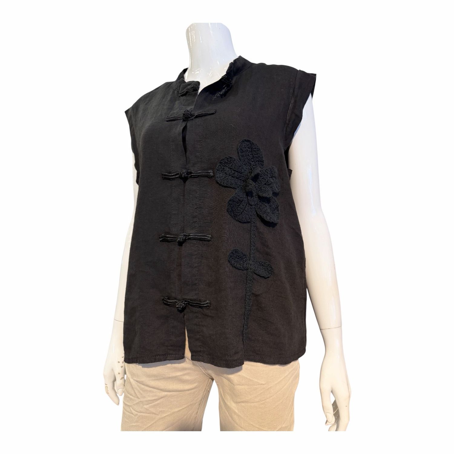 202642 OLINA Bluse mit Knebelknöpfen black MARTA DU CHATEAU 202642 OLINA Bluse mit Knebelknöpfen black MARTA DU CHATEAU