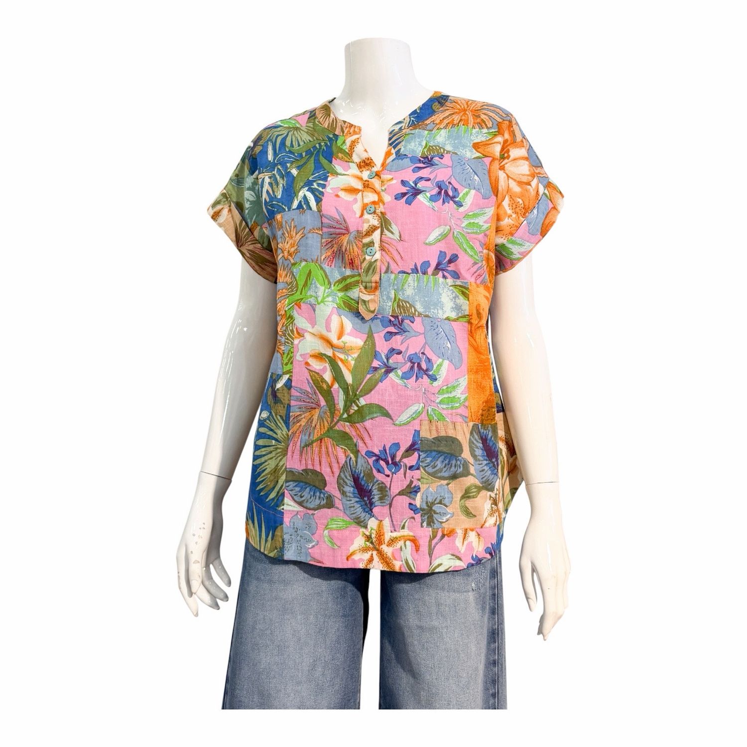 82215 sommerliche Printbluse ORIENTIQUE 82215 sommerliche Printbluse ORIENTIQUE