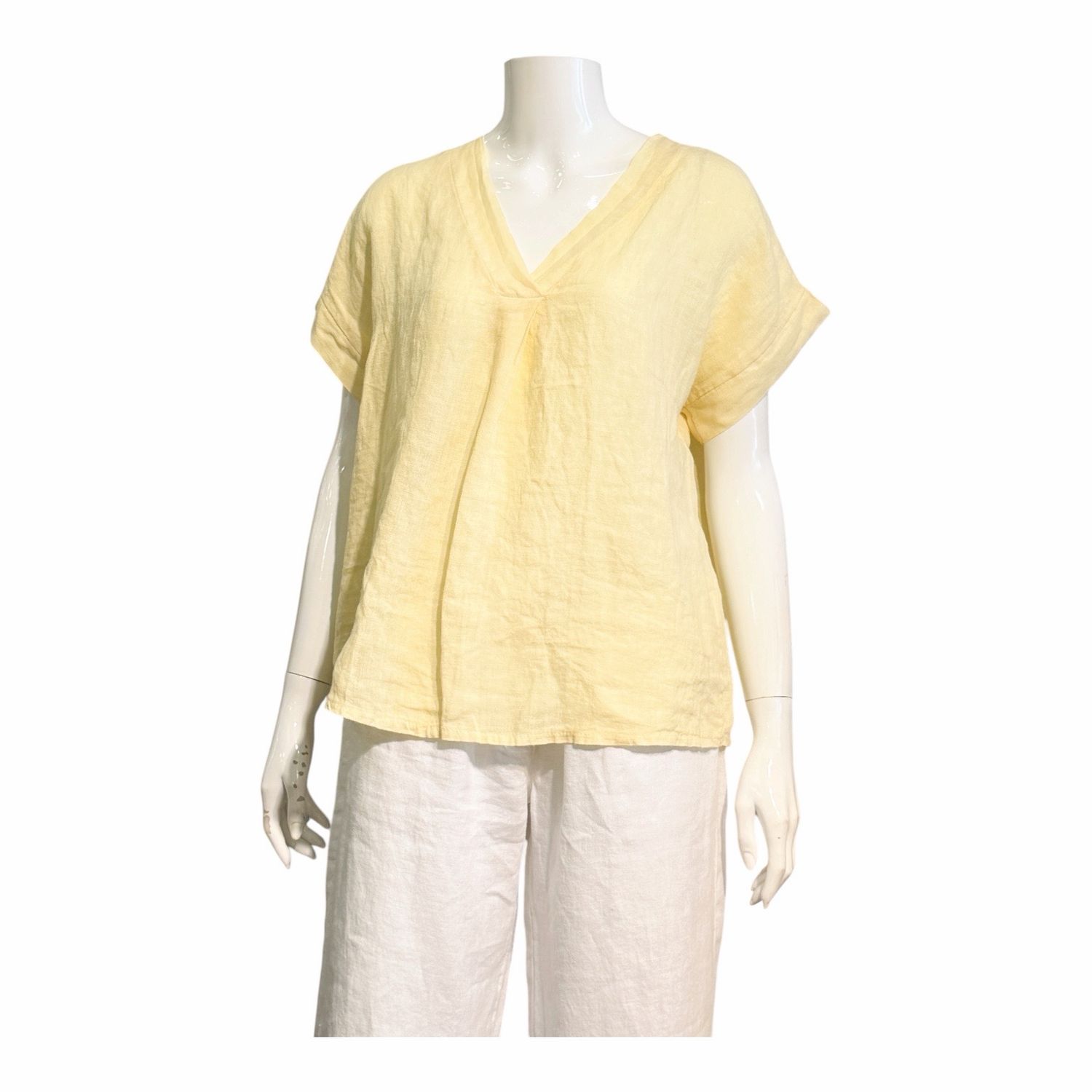 86520 Leinen Blusenshirt gelb MARTA DU CHATEAU 86520 Leinen Blusenshirt gelb MARTA DU CHATEAU